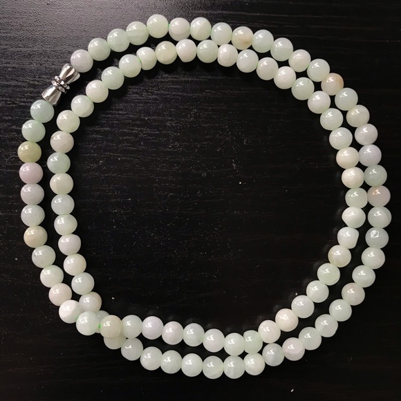 NEW Grade A Jade necklace 21” 5.5mm beads - Picture 1 of 7